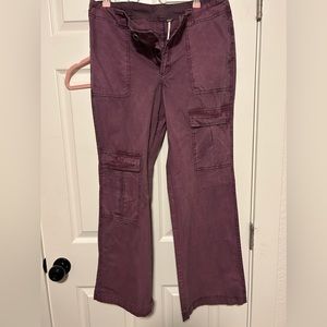 Free People NWOT Purple Cargo Pants size 9